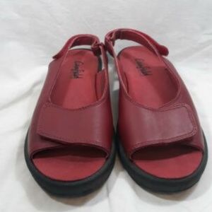 PW Minor Cancun Kenya Red Open Toe Sandals 6.5 M